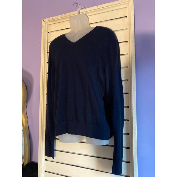 Brooks Brothers Red Fleece mens sweater size XXL v neck blue merino wool long sl - Picture 4 of 13